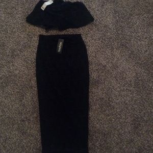 Boohoo Black Lace Co-Ord Set